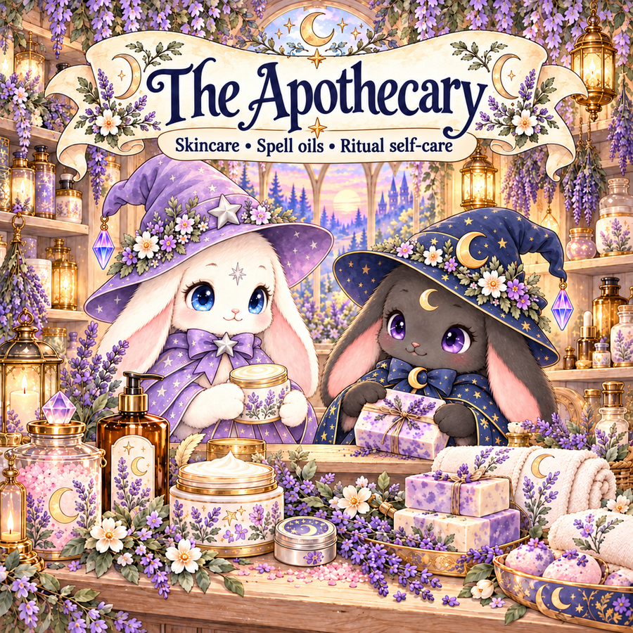 The Apothecary: Skincare, spell oils, ritual self-care.