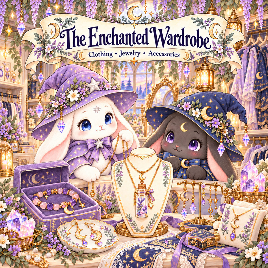 The Enchanted Wardrobe: Clothing, jewelry, accessories.